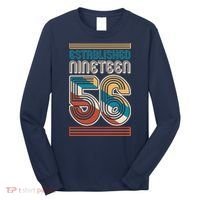 70th Birthday 1956 Established Nineteen 56 Long Sleeve Shirt thumb 0