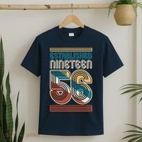70th Birthday 1956 Established Nineteen 56 T-Shirt thumb 2