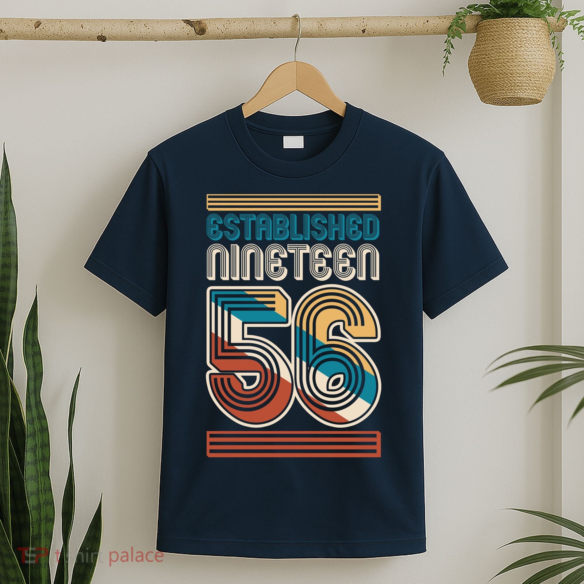 70th Birthday 1956 Established Nineteen 56 T-Shirt