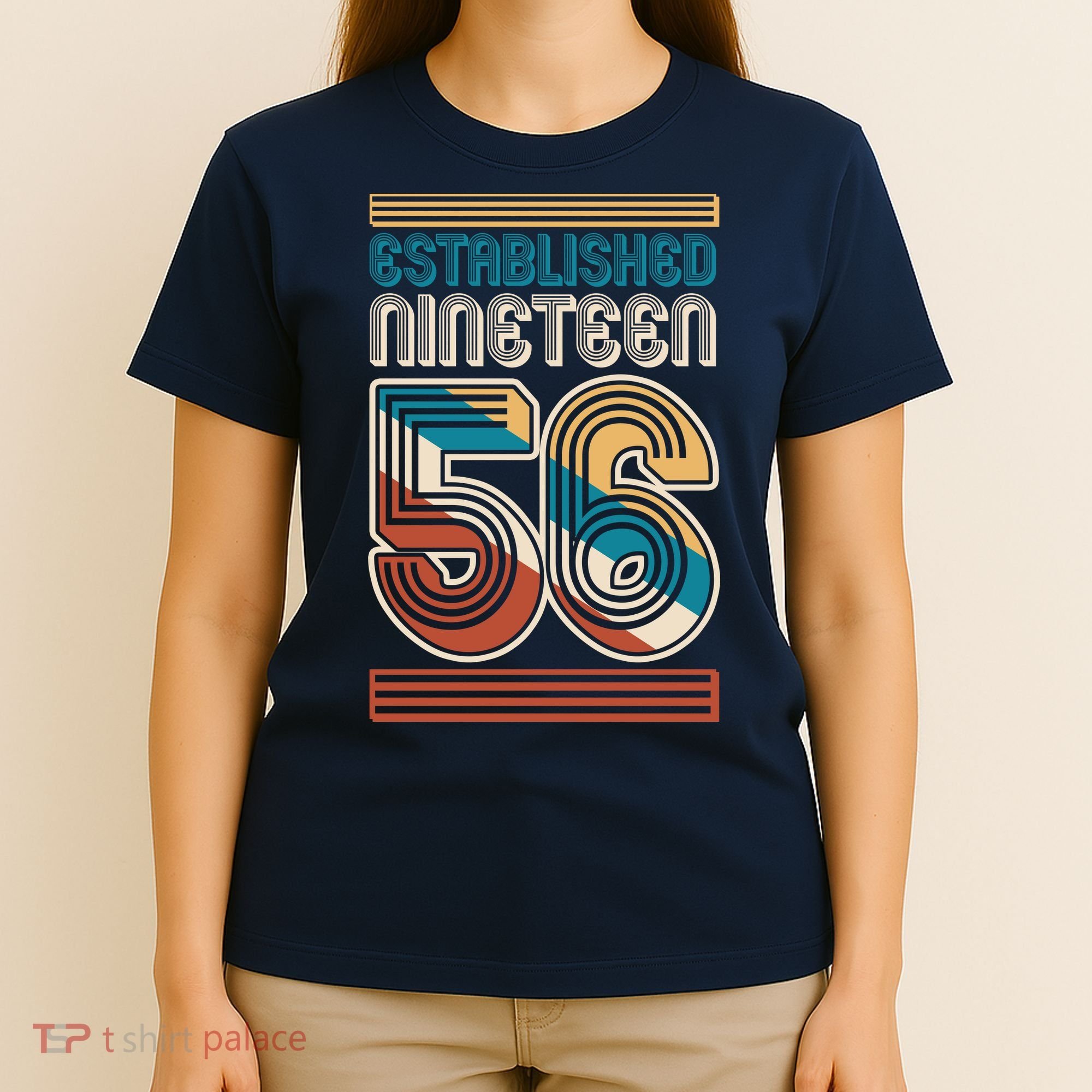 70th Birthday 1956 Established Nineteen 56 T-Shirt