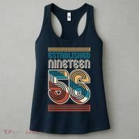 70th Birthday 1956 Established Nineteen 56 Women's Tank Top thumb 3