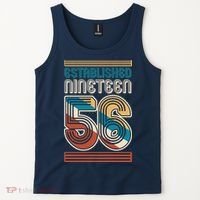 70th Birthday 1956 Established Nineteen 56 Tank Top thumb 2