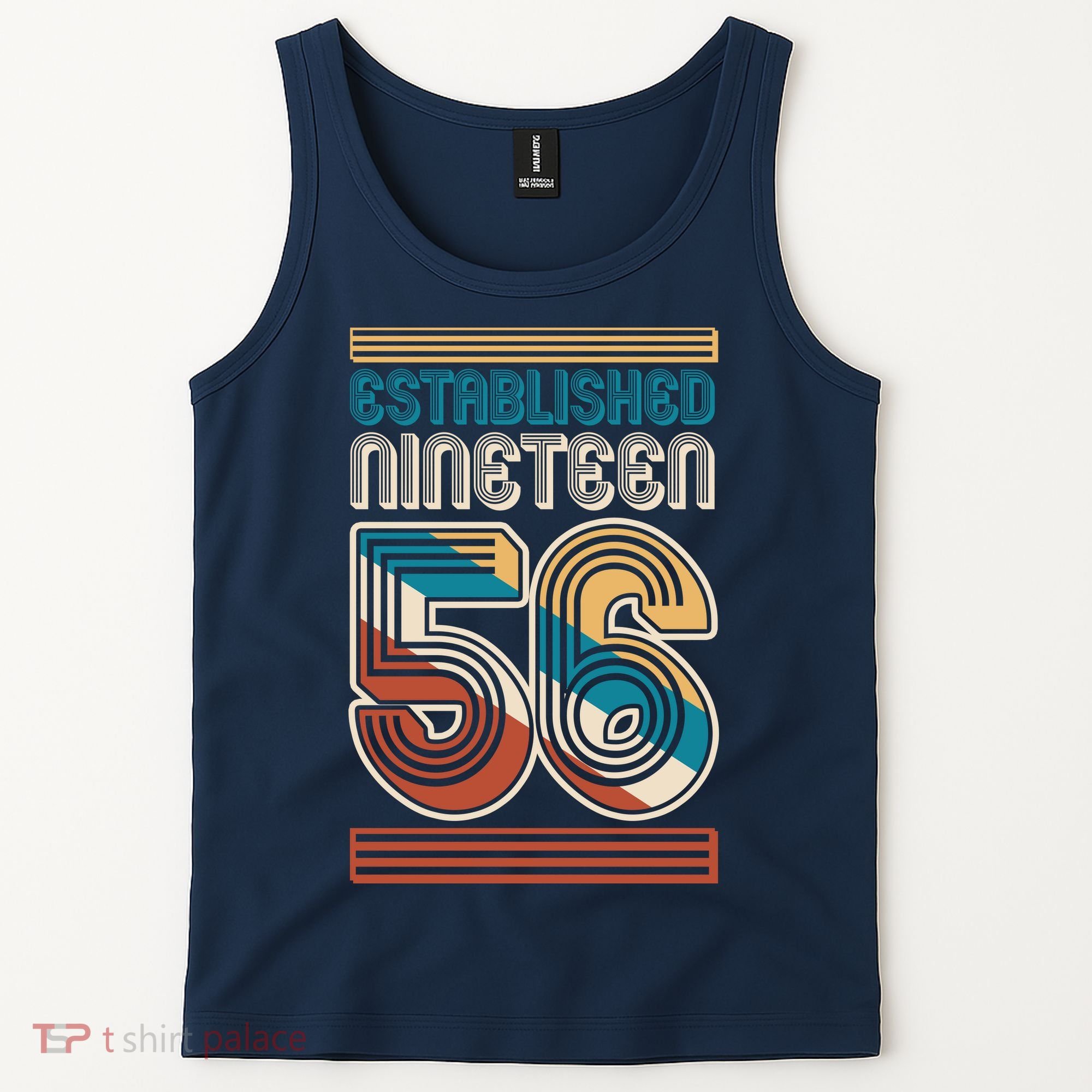 70th Birthday 1956 Established Nineteen 56 Tank Top
