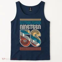 70th Birthday 1956 Established Nineteen 56 Tank Top thumb 2