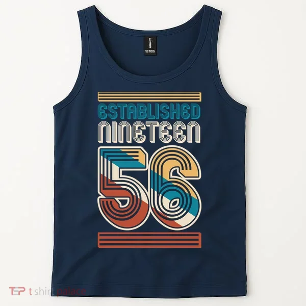 70th Birthday 1956 Established Nineteen 56 Tank Top
