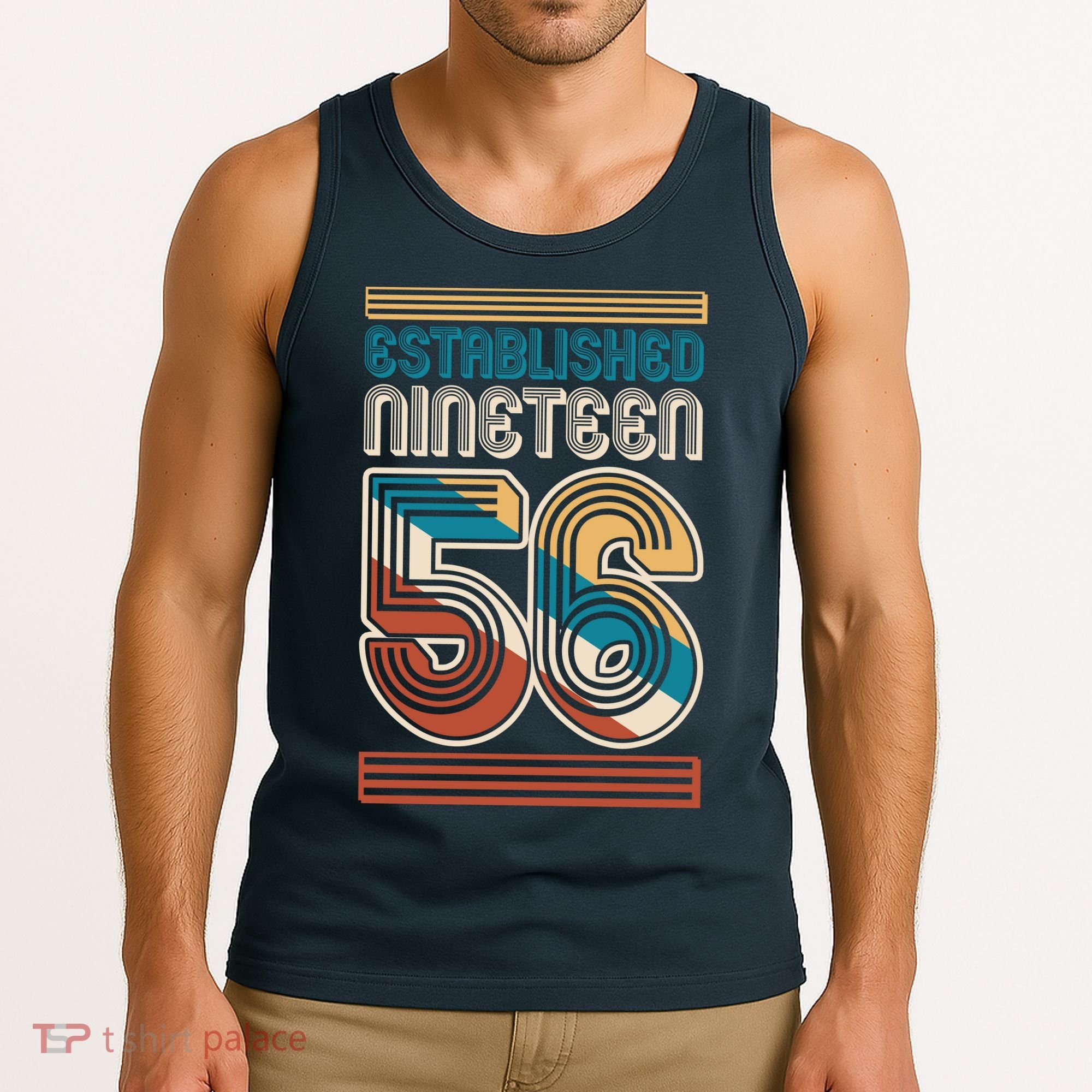 70th Birthday 1956 Established Nineteen 56 Tank Top