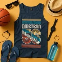 70th Birthday 1956 Established Nineteen 56 Tank Top thumb 4