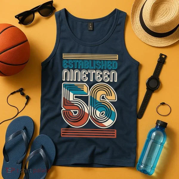 70th Birthday 1956 Established Nineteen 56 Tank Top