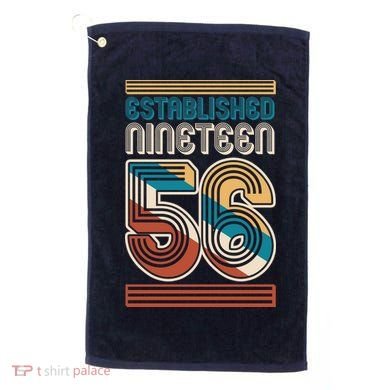 70th Birthday 1956 Established Nineteen 56 Golf Towel