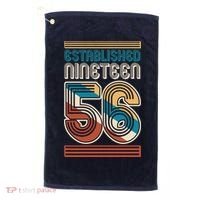 70th Birthday 1956 Established Nineteen 56 Golf Towel thumb 0