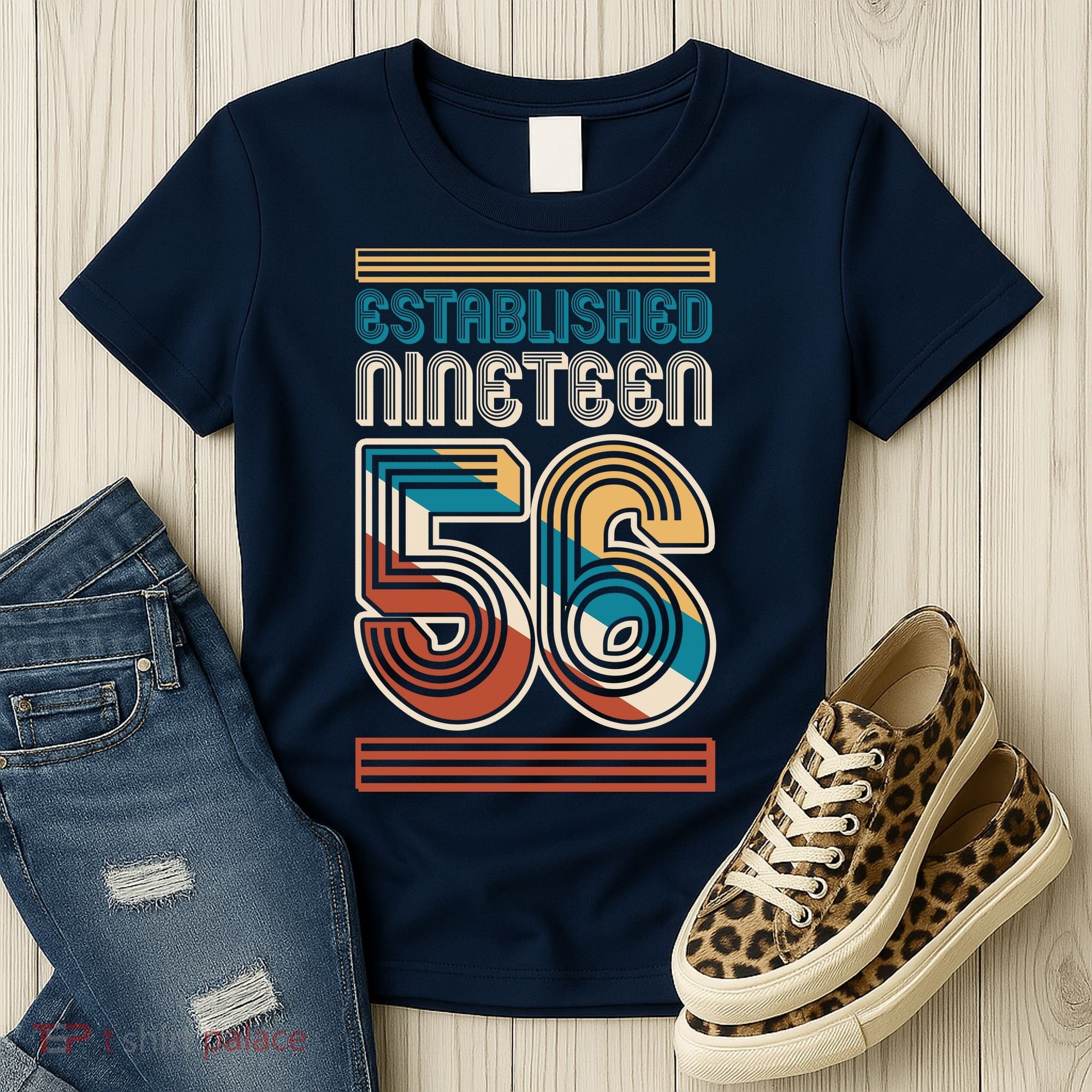70th Birthday 1956 Established Nineteen 56 Women's T-Shirt