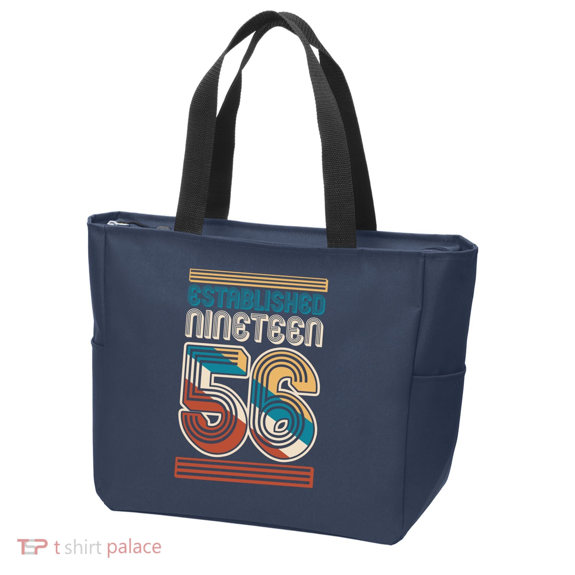 70th Birthday 1956 Established Nineteen 56 Tote Bag