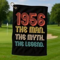 70th Birthday 1956 The Man Myth The Legend Golf Towel thumb 1