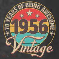 70th Birthday 70 Years Of Being Awesome 1956 Vintage  T-Shirt thumb 5