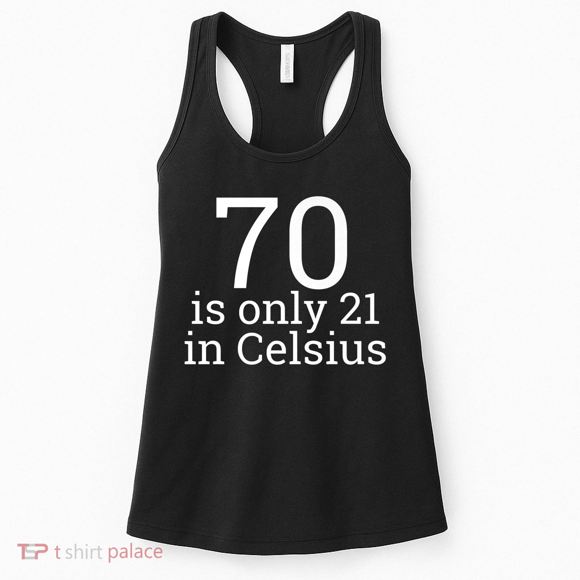 70th Birthday 70 is 21 in Celsius funny gift Women's Tank Top
