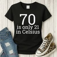 70th Birthday 70 is 21 in Celsius funny gift Women's T-Shirt thumb 3