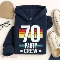 70 Birthday 70 Party Crew Squad 70th Bday Group Birthday Hoodie thumb 4