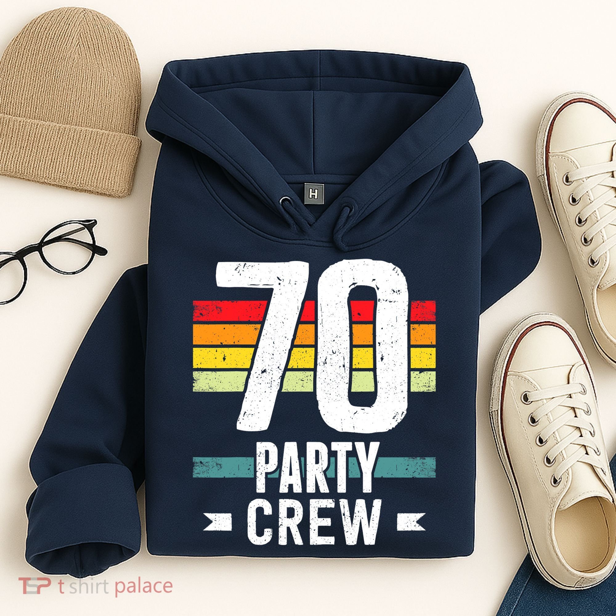 70 Birthday 70 Party Crew Squad 70th Bday Group Birthday Hoodie