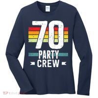 70 Birthday 70 Party Crew Squad 70th Bday Group Birthday Women's Long Sleeve Shirt thumb 0