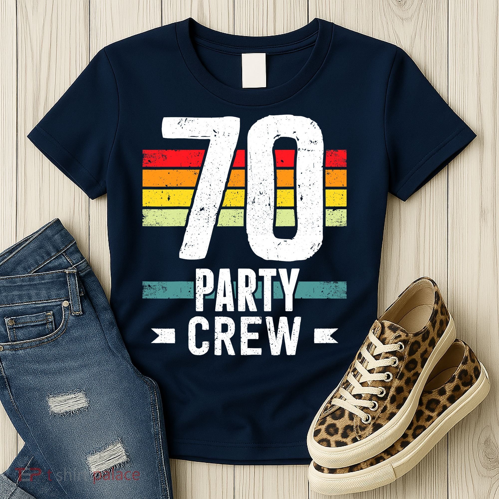 70 Birthday 70 Party Crew Squad 70th Bday Group Birthday Women's T-Shirt