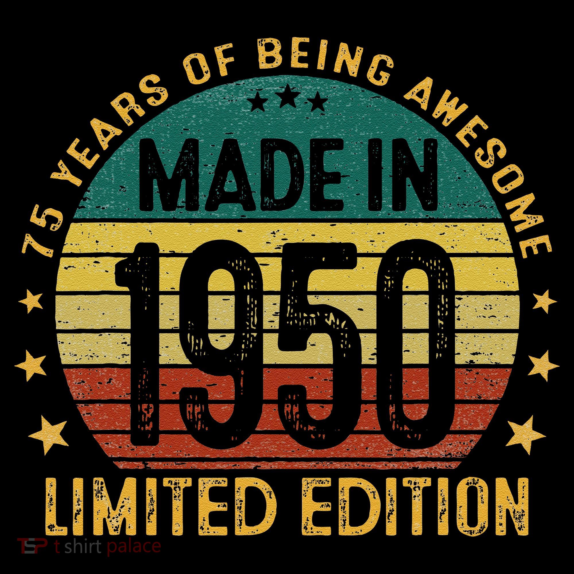 75th Birthday 75 Year Old Gifts Made In 1950 Limited Edition Coffee Mug