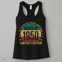 75th Birthday 75 Year Old Gifts Made In 1950 Limited Edition Women's Tank Top thumb 3