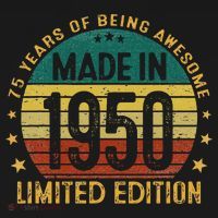 75th Birthday 75 Year Old Gifts Made In 1950 Limited Edition Women's Tank Top thumb 5