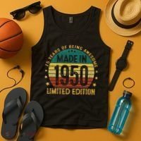 75th Birthday 75 Year Old Gifts Made In 1950 Limited Edition Tank Top thumb 4