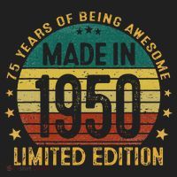 75th Birthday 75 Year Old Gifts Made In 1950 Limited Edition Golf Towel thumb 3