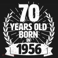 70th Birthday 70 Years Old Born In 1956 Wreath Banner  Women's Hoodie thumb 2