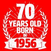 70th Birthday 70 Years Old Born In 1956 Wreath Banner  Polo thumb 2
