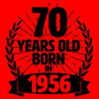 70th Birthday 70 Years Old Born In 1956 Wreath Banner  Santa Hat thumb 1