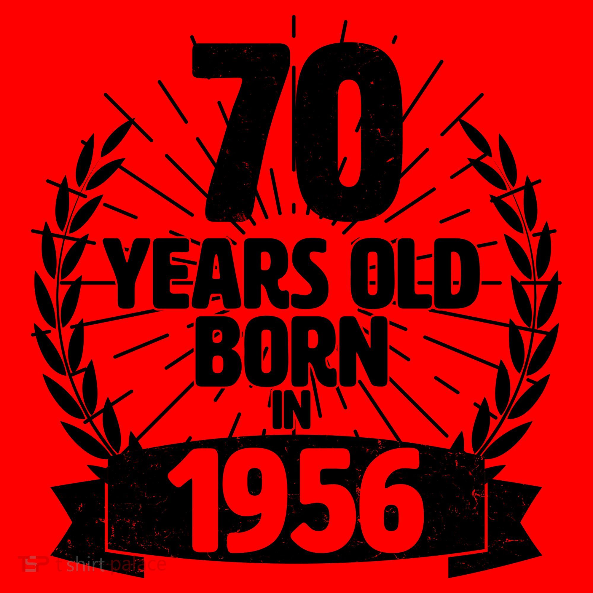 70th Birthday 70 Years Old Born In 1956 Wreath Banner  Santa Hat