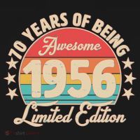 70th Birthday 70 Years Of Being Awesome 1956 Limited Edition Polo thumb 3