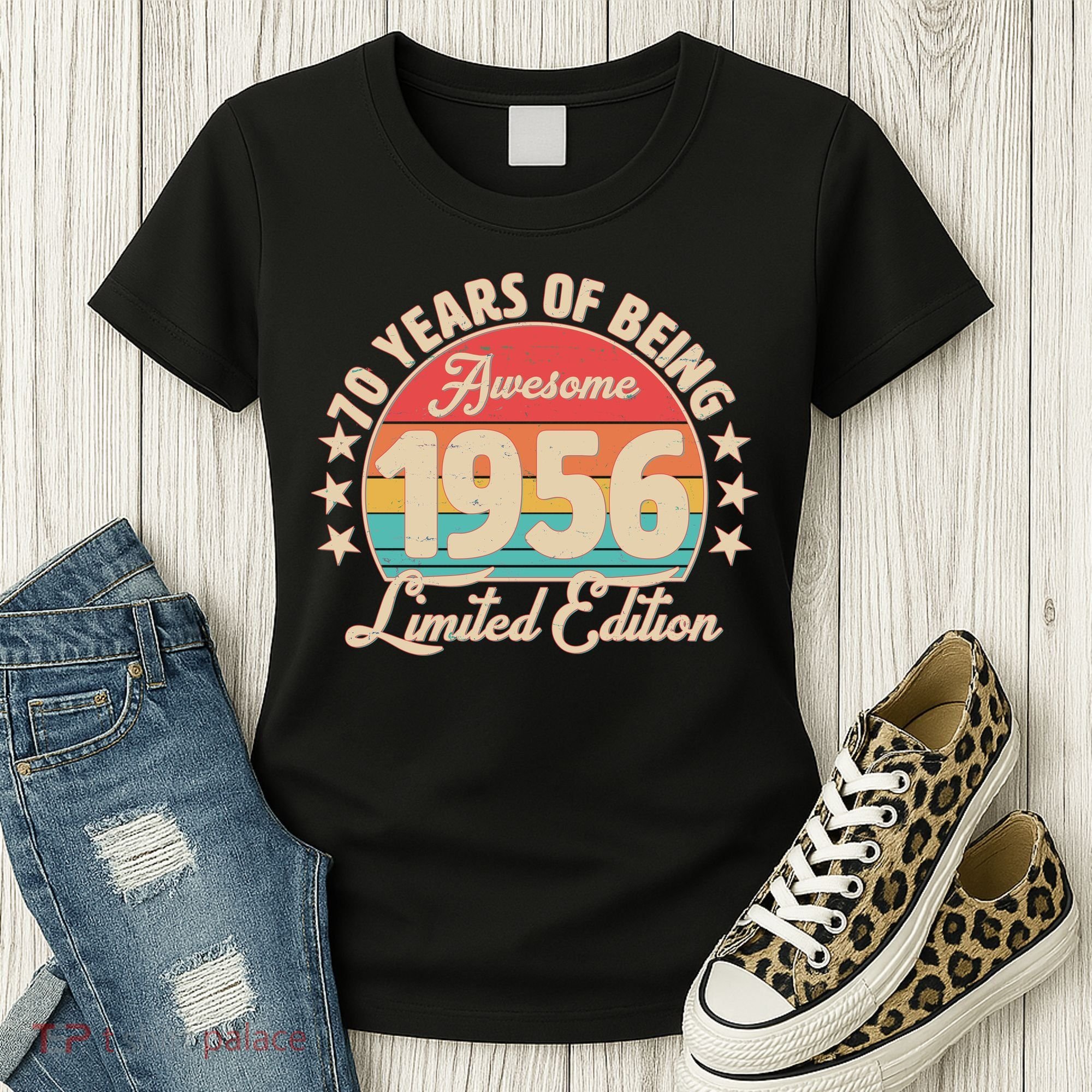 70th Birthday 70 Years Of Being Awesome 1956 Limited Edition Women's T-Shirt