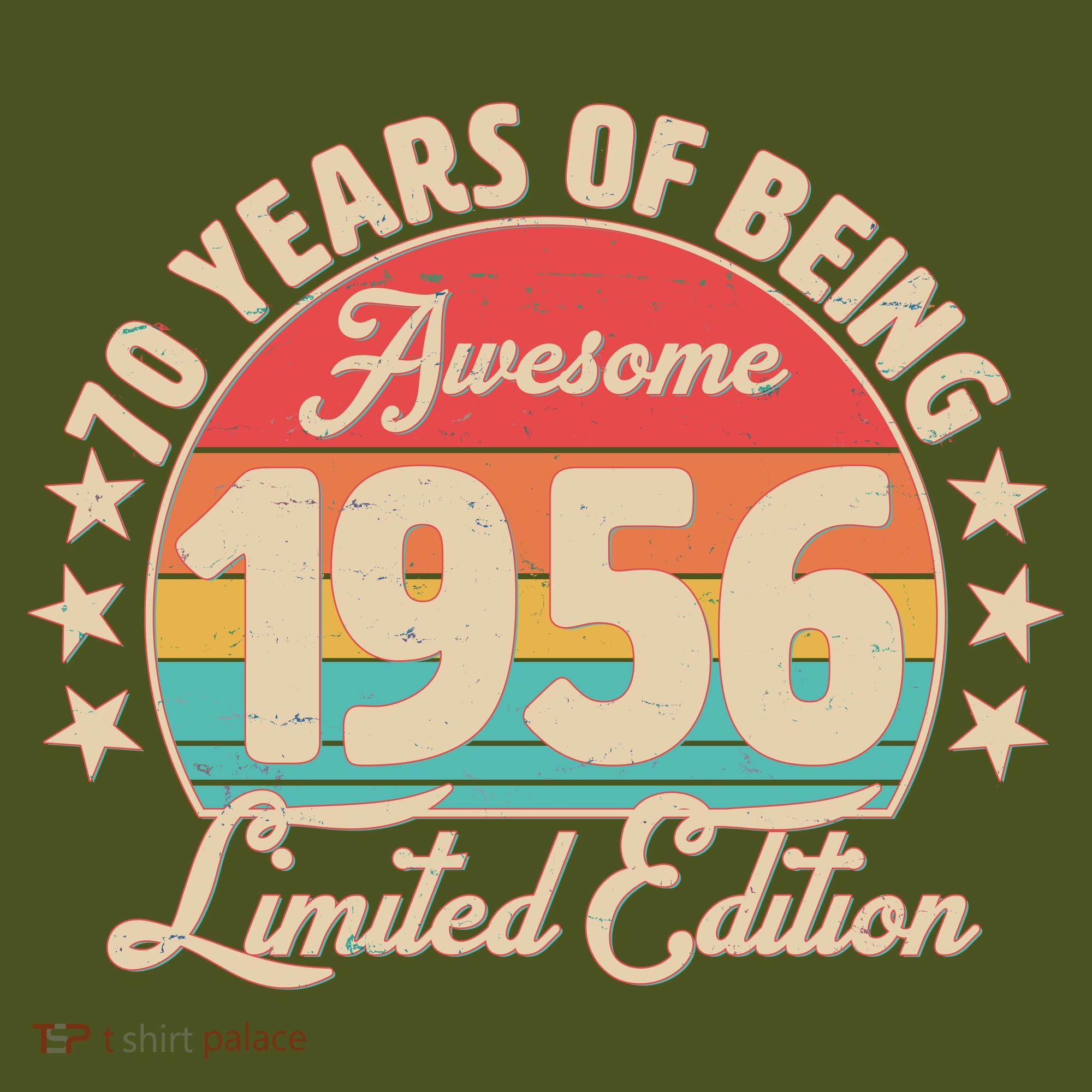 70th Birthday 70 Years Of Being Awesome 1956 Limited Edition Long Sleeve Shirt