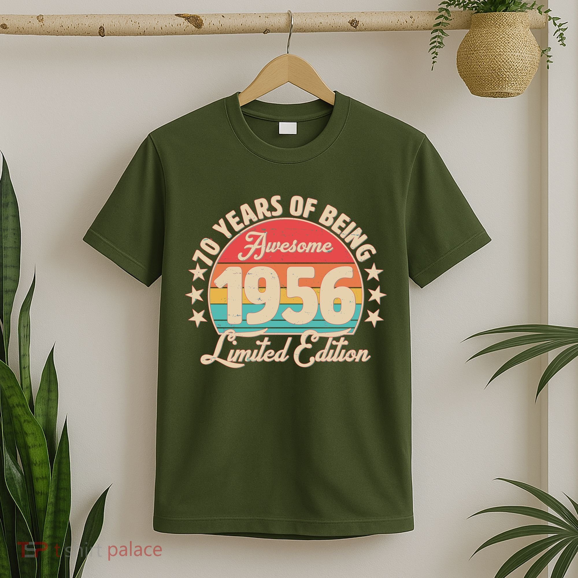 70th Birthday 70 Years Of Being Awesome 1956 Limited Edition T-Shirt