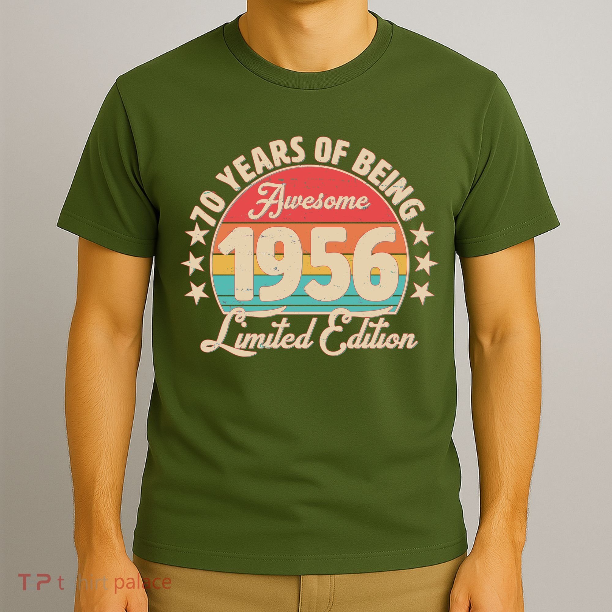 70th Birthday 70 Years Of Being Awesome 1956 Limited Edition T-Shirt
