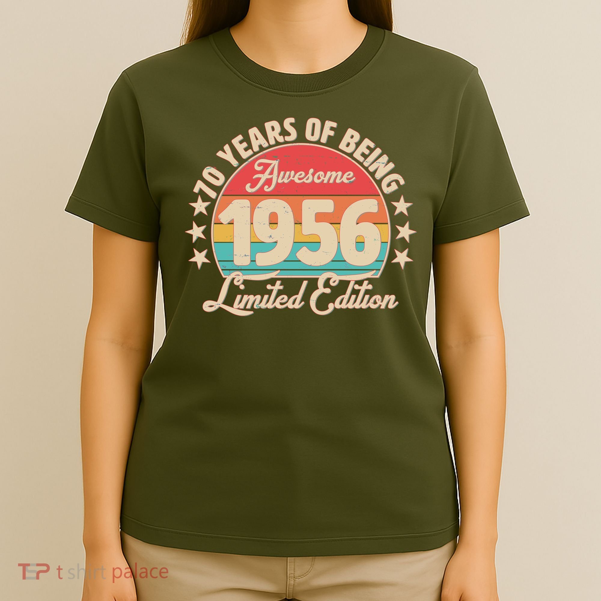 70th Birthday 70 Years Of Being Awesome 1956 Limited Edition T-Shirt