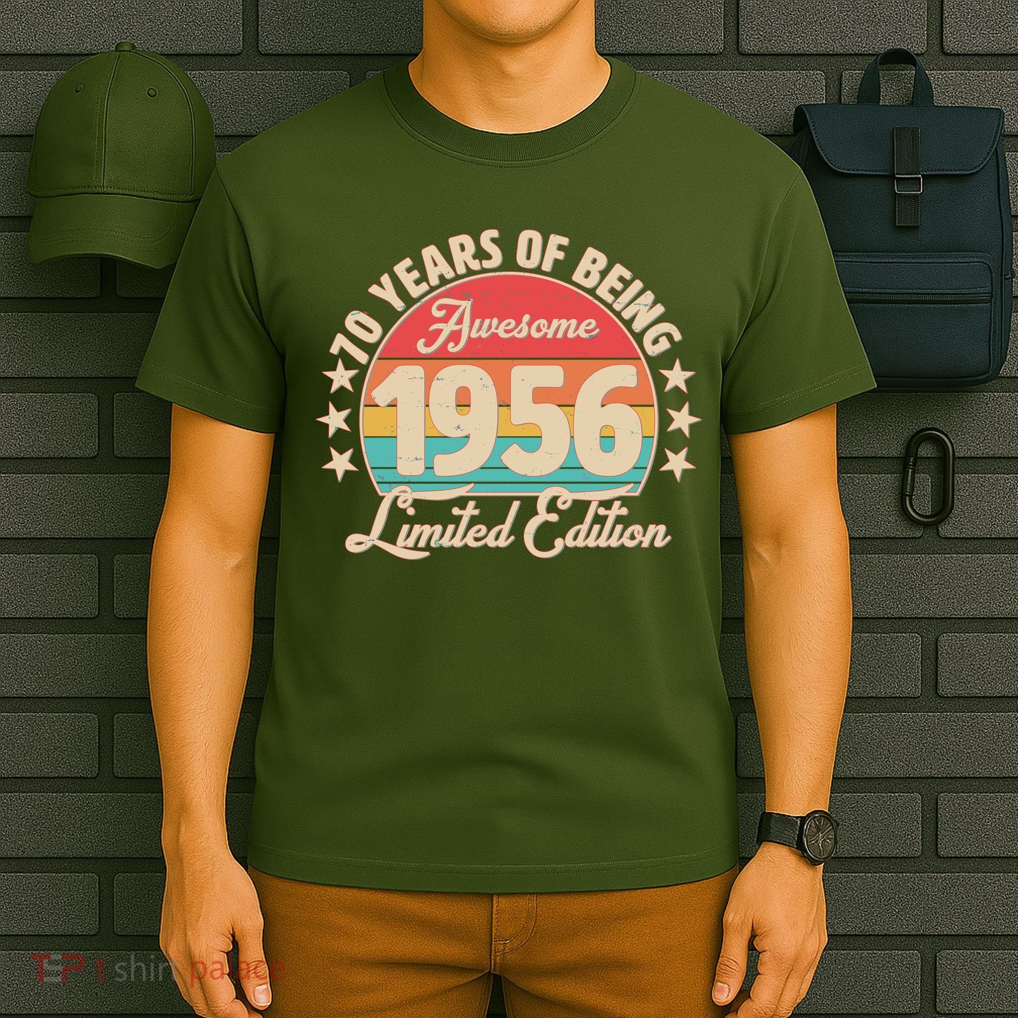 70th Birthday 70 Years Of Being Awesome 1956 Limited Edition T-Shirt