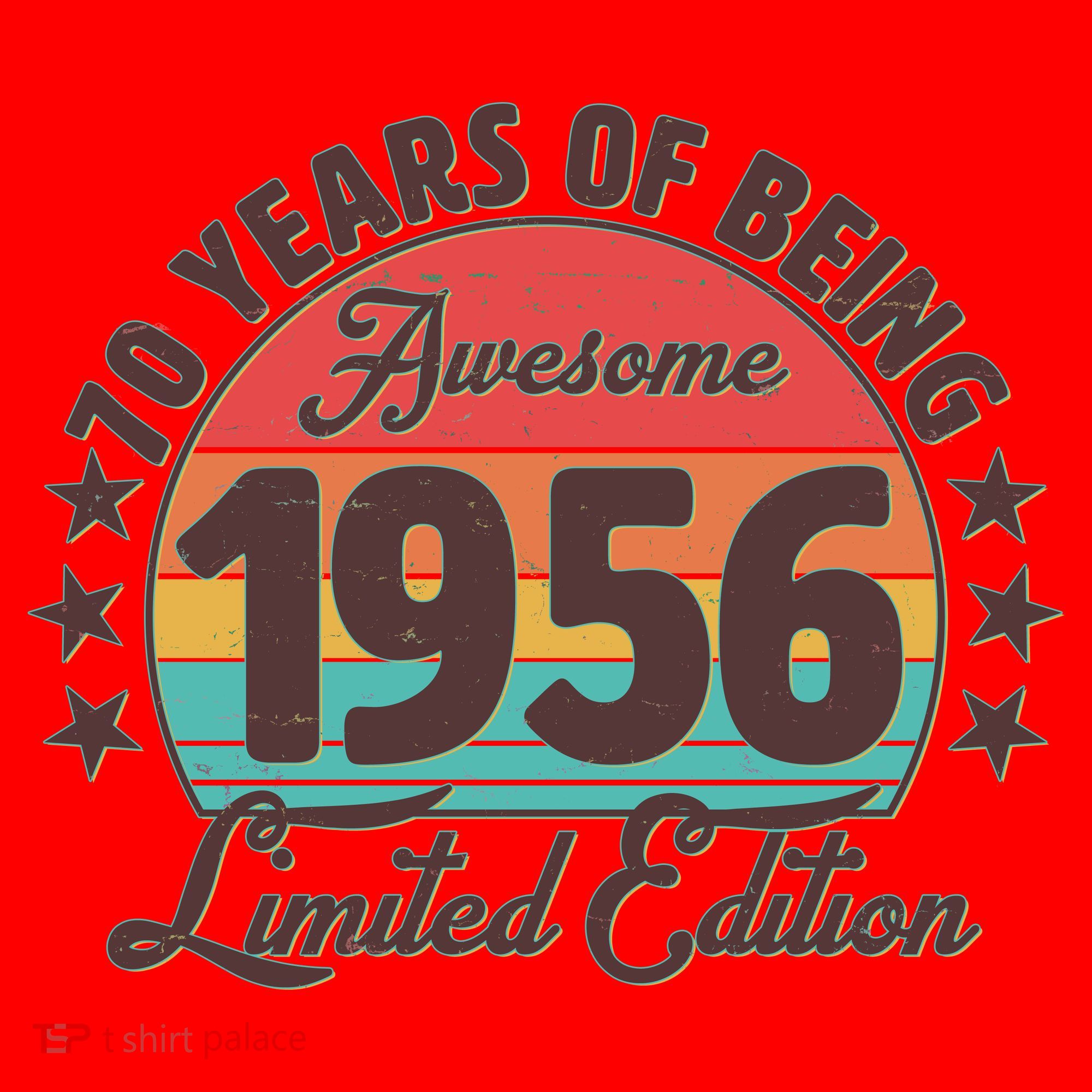 70th Birthday 70 Years Of Being Awesome 1956 Limited Edition Santa Hat