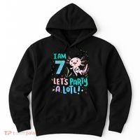 7th Birthday Axolotl - I Am 7 Let's Party A Lotl  Hoodie thumb 0