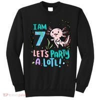 7th Birthday Axolotl - I Am 7 Let's Party A Lotl  Sweatshirt thumb 0