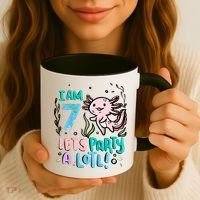 7th Birthday Axolotl - I Am 7 Let's Party A Lotl  Coffee Mug thumb 3