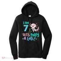 7th Birthday Axolotl - I Am 7 Let's Party A Lotl  Women's Hoodie thumb 0