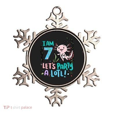7th Birthday Axolotl - I Am 7 Let's Party A Lotl  Ornament