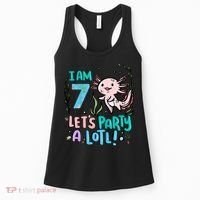 7th Birthday Axolotl - I Am 7 Let's Party A Lotl  Women's Tank Top thumb 0