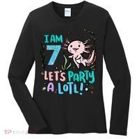 7th Birthday Axolotl - I Am 7 Let's Party A Lotl  Women's Long Sleeve Shirt thumb 0