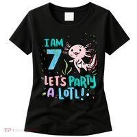 7th Birthday Axolotl - I Am 7 Let's Party A Lotl  Women's T-Shirt thumb 0