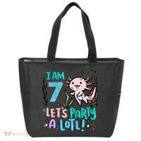 7th Birthday Axolotl - I Am 7 Let's Party A Lotl  Tote Bag thumb 0